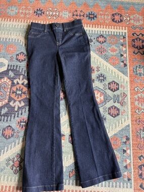 SPANX Dark Blue Flare & Wide Leg Jeans